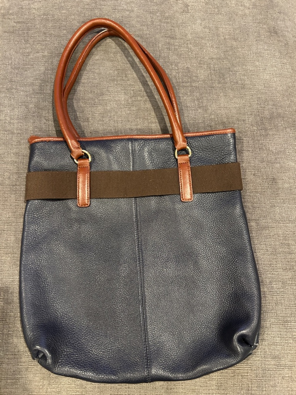 Talbots Pebbled Large Leather Tote Bag